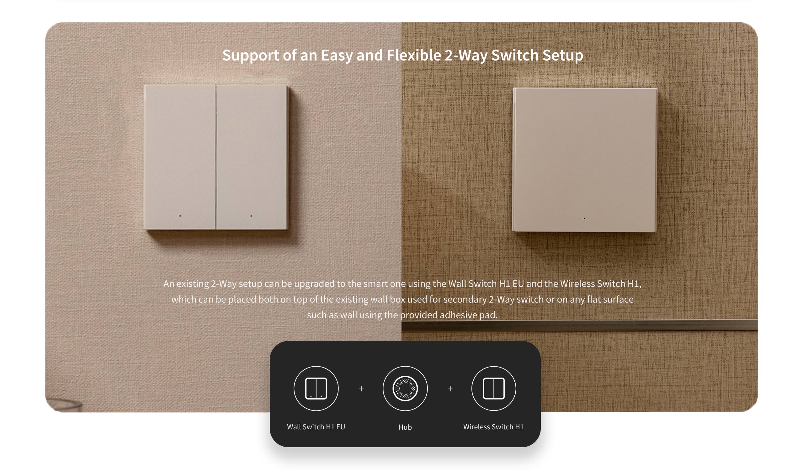 Aqara Smart Wall Switch H1 EU (No Neutral) Triple Network